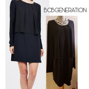 BCBGeneration pop over blk dress.  Sz Lrg